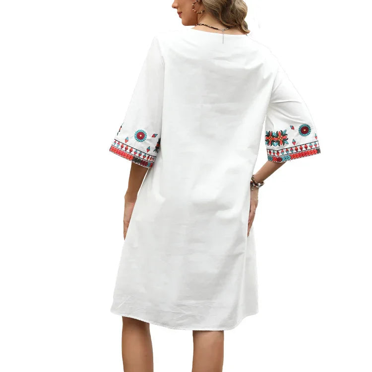 Alice | Embroidered Boho Dress