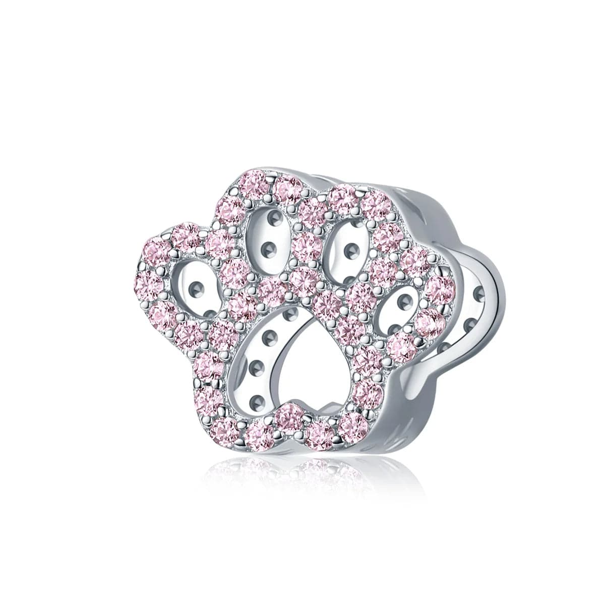 Sparkling Paw Print Charm