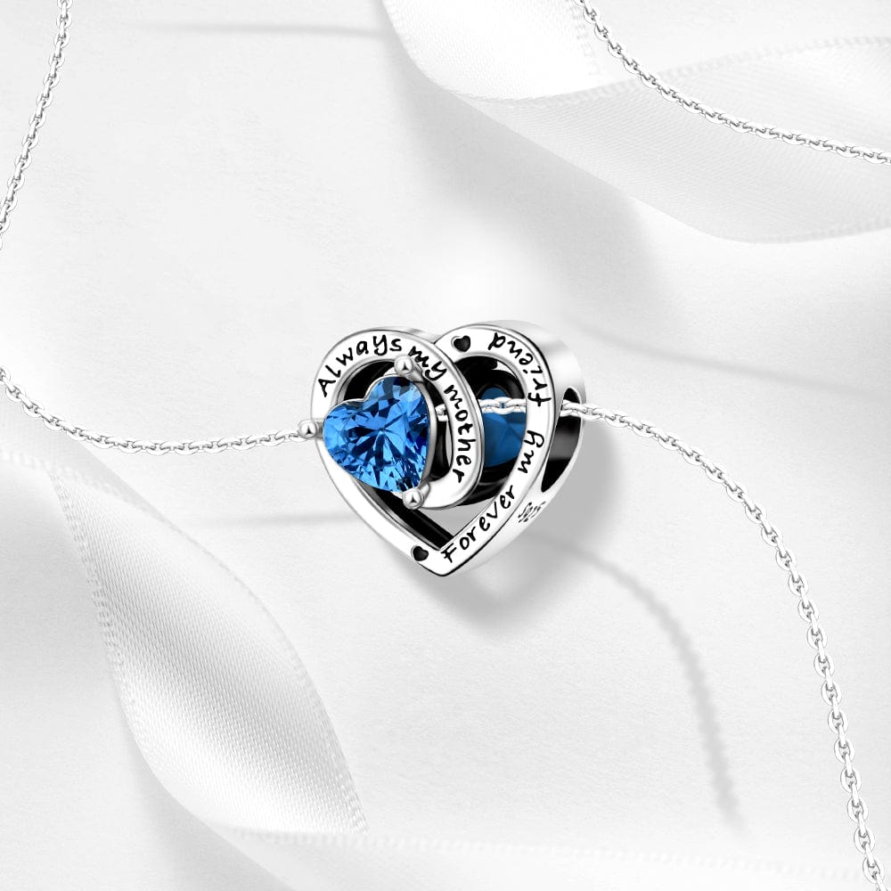 Liora Atelier Always My Mother, Forever My Friend Birthstone Heart Charm