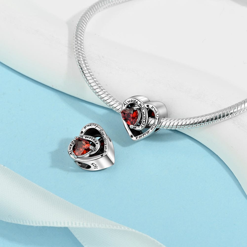 Liora Atelier Always My Mother, Forever My Friend Birthstone Heart Charm