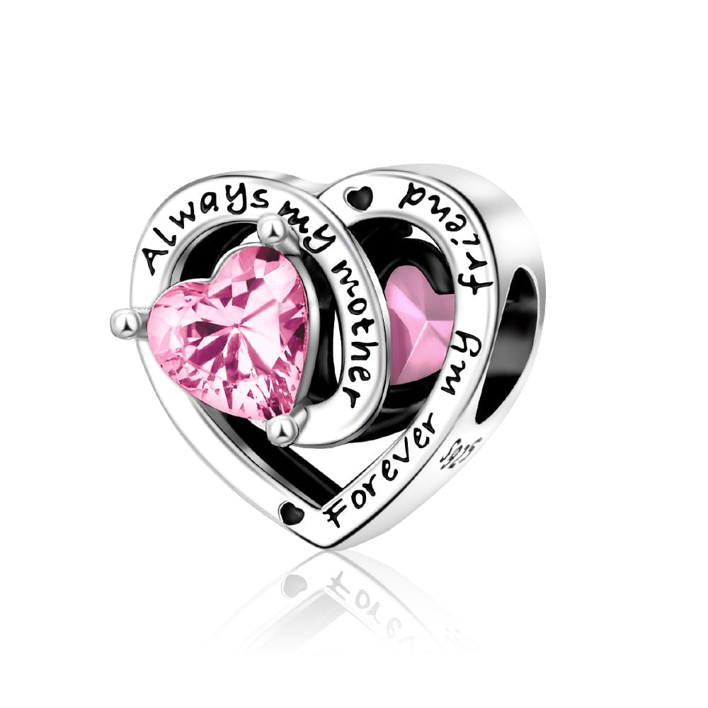 Liora Atelier Always My Mother, Forever My Friend Birthstone Heart Charm