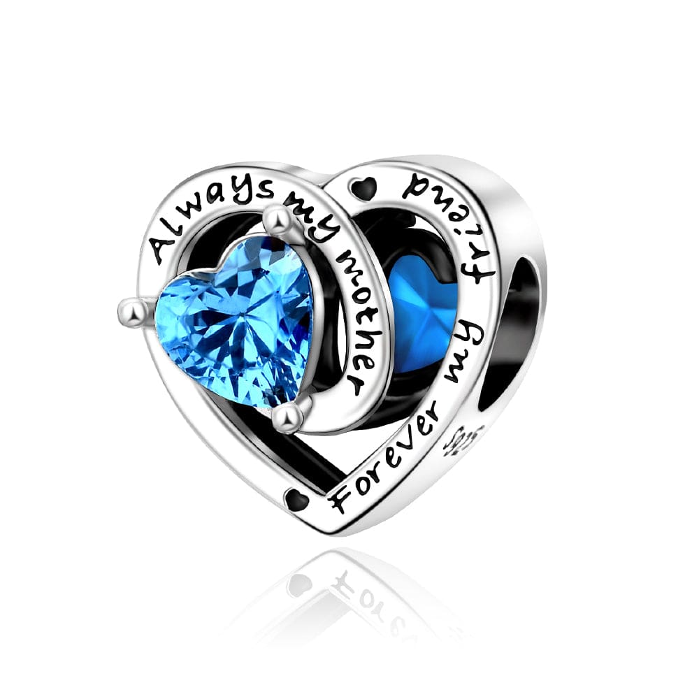Liora Atelier Always My Mother, Forever My Friend Birthstone Heart Charm
