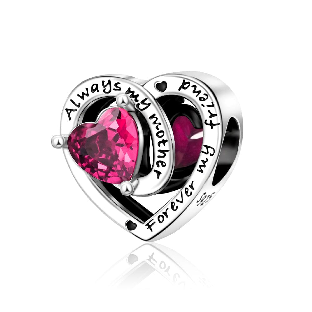 Liora Atelier Always My Mother, Forever My Friend Birthstone Heart Charm