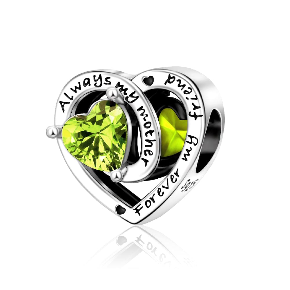 Liora Atelier Always My Mother, Forever My Friend Birthstone Heart Charm