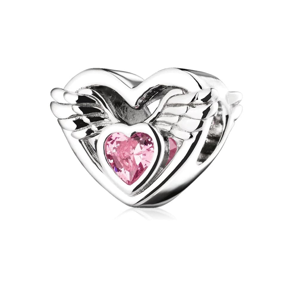 Liora Atelier Angel Wings with Pink Heart Charm