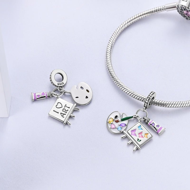 Liora Atelier Artist's Palette & Easel Dangle Charm