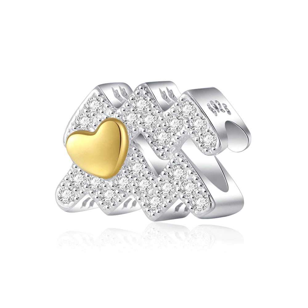 Liora Atelier Gold Heart & Pavé Crystals Astrology Signs Zodiac Constellation Charms