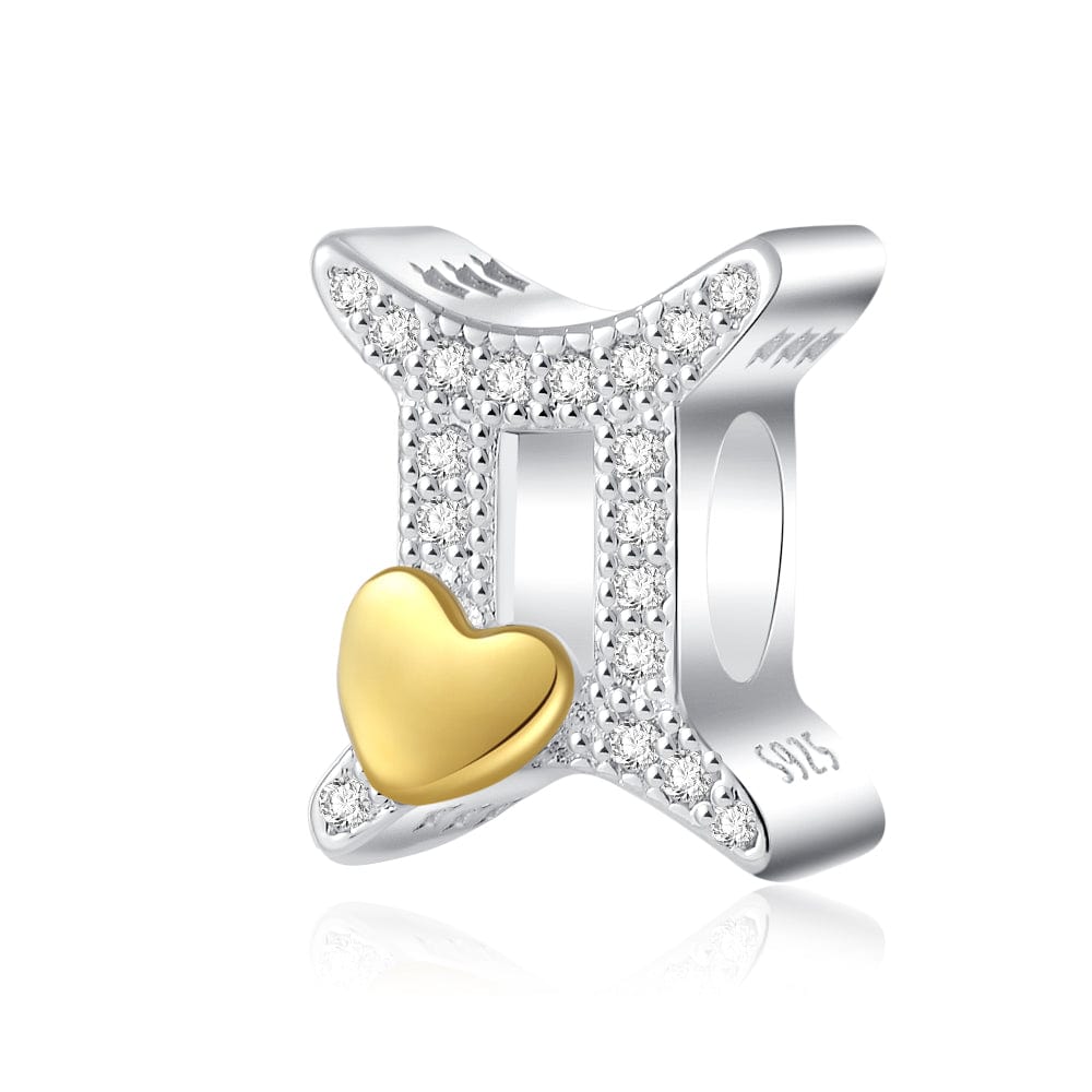 Liora Atelier Gold Heart & Pavé Crystals Astrology Signs Zodiac Constellation Charms