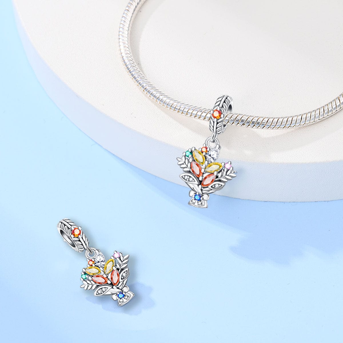Liora Atelier Autumn Flower Bouquet Bracelet Charm