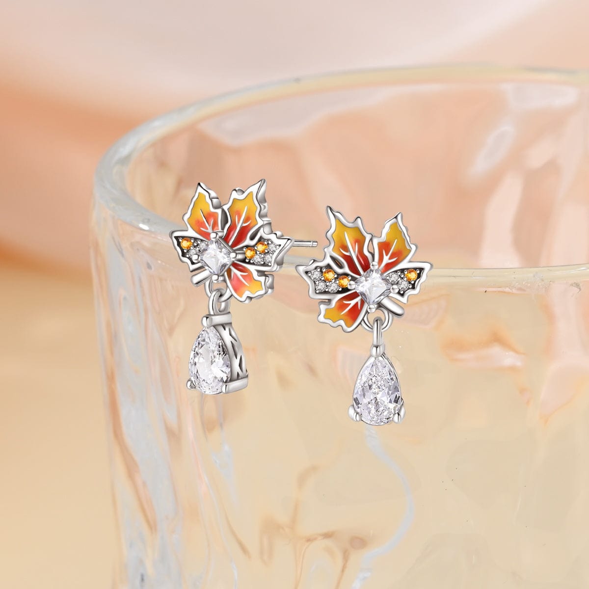 Liora Atelier Autumn Glow Maple Leaf Drop Earring
