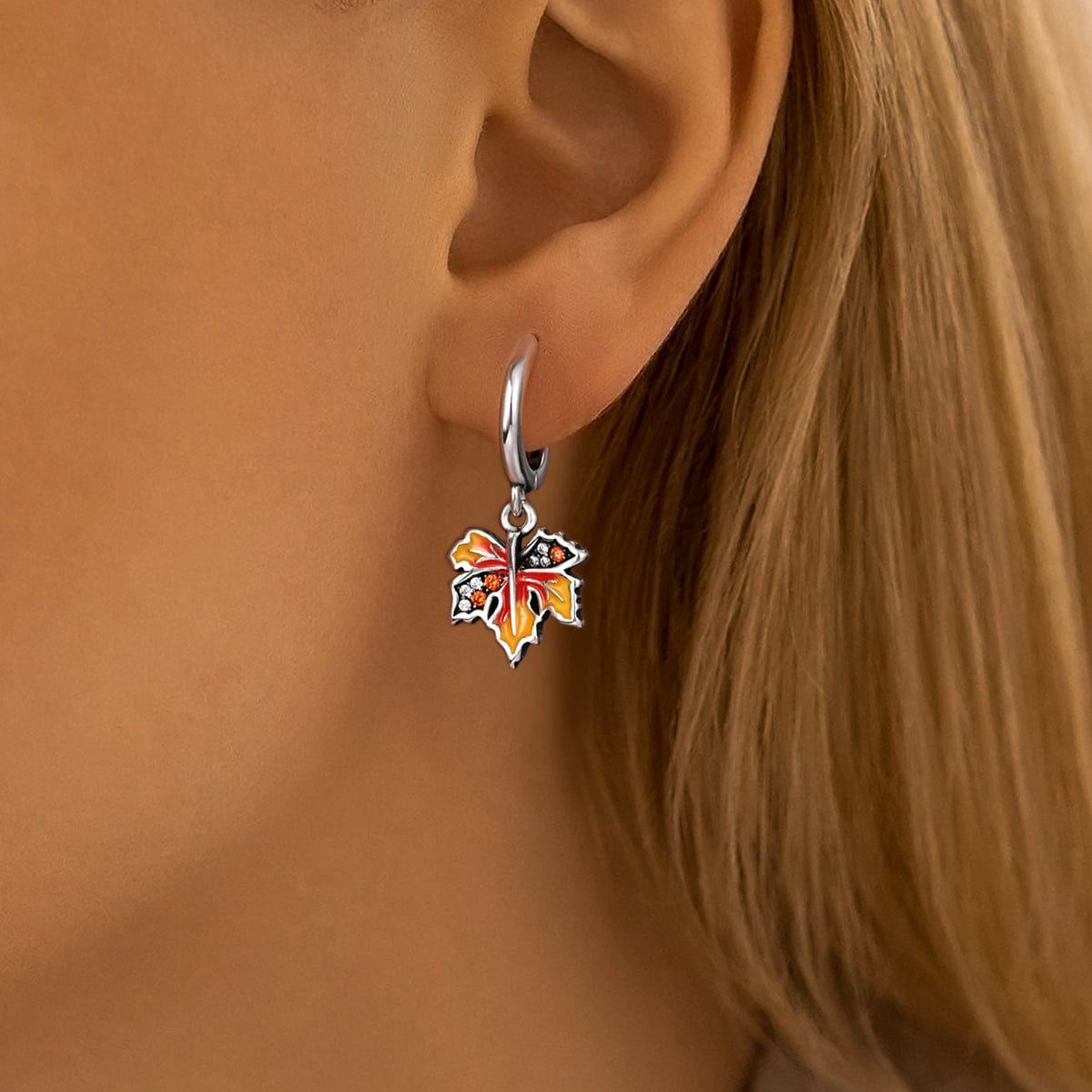 Liora Atelier Autumn Maple Leaf Drop Earrings