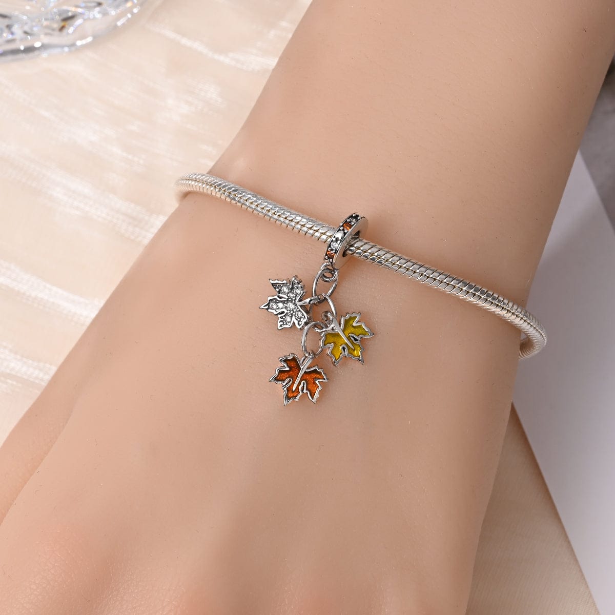 Liora Atelier Autumn Maple Leaves Dangle Charm