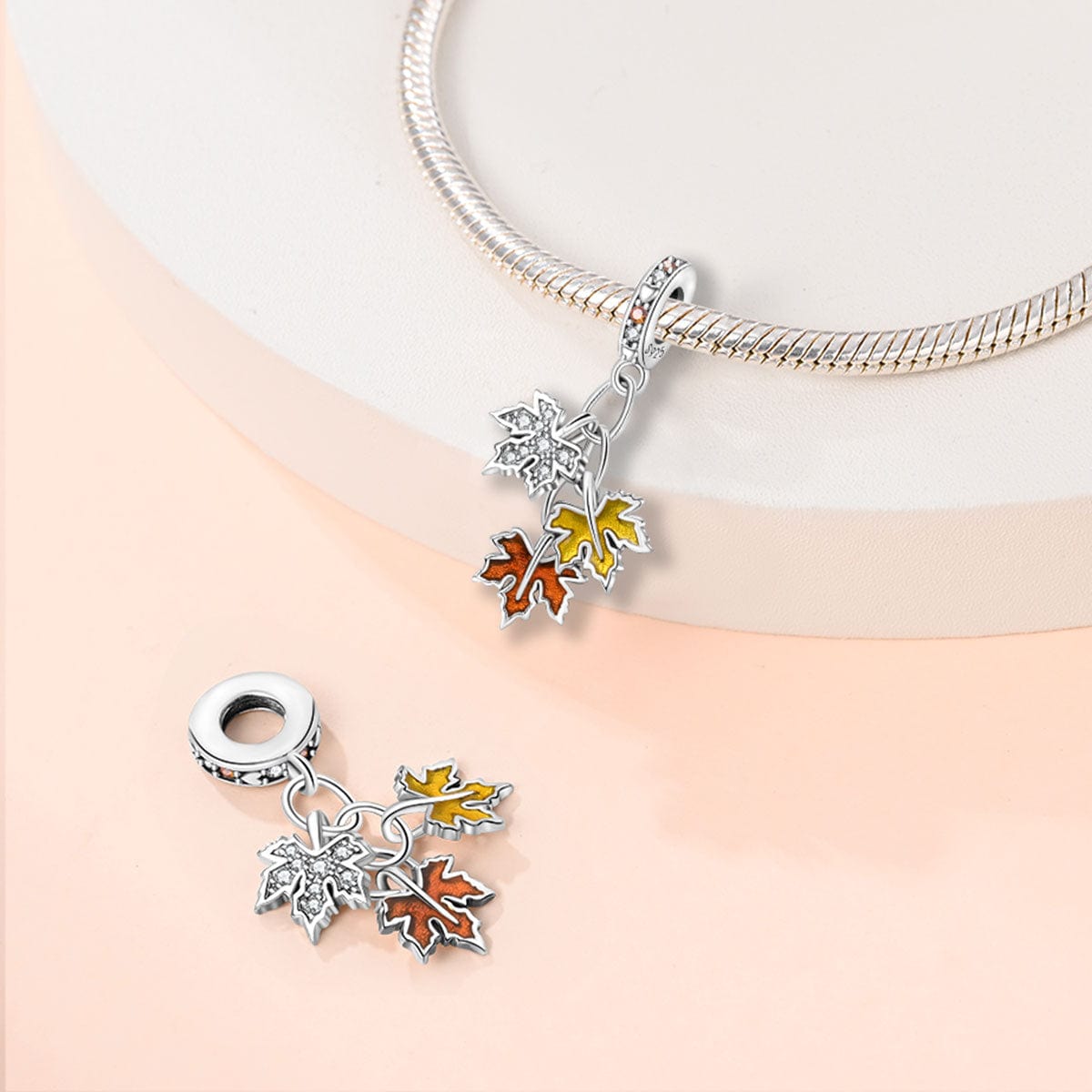 Liora Atelier Autumn Maple Leaves Dangle Charm