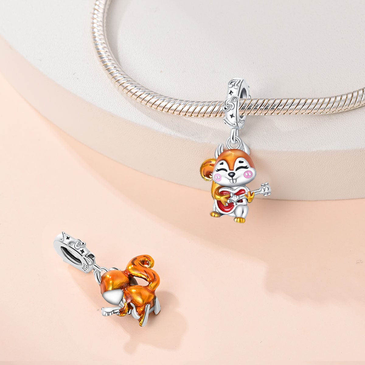 Liora Atelier Autumn Squirrel Musician Guitar Charm
