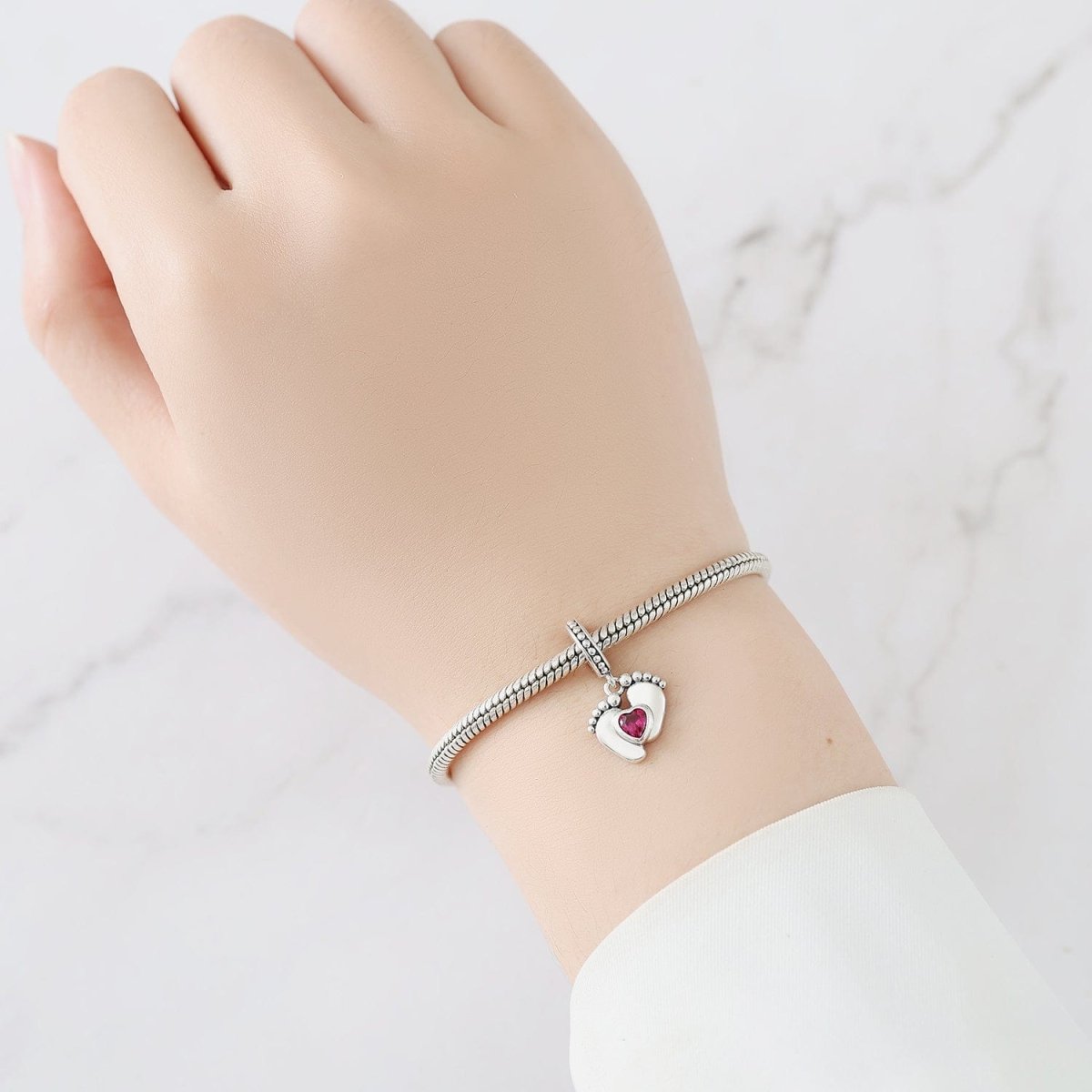 Liora Atelier Baby Steps Heart Gemstone Charm