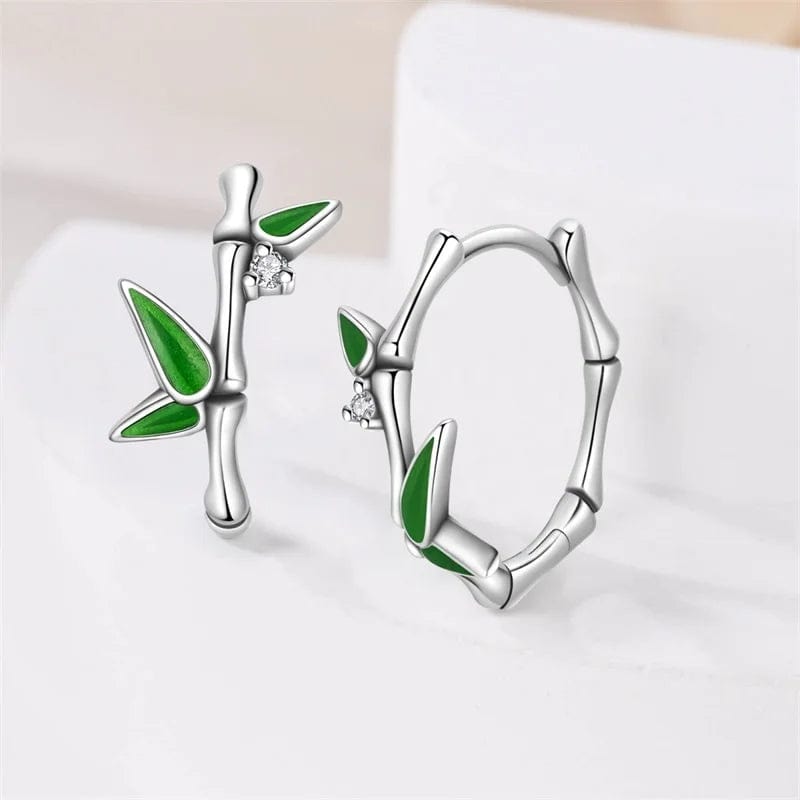 Liora Atelier Bamboo Leaf Hoop Earrings