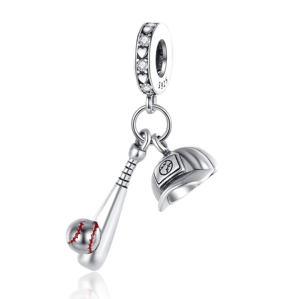 Liora Atelier Baseball Bat and Hat Dangle Charm