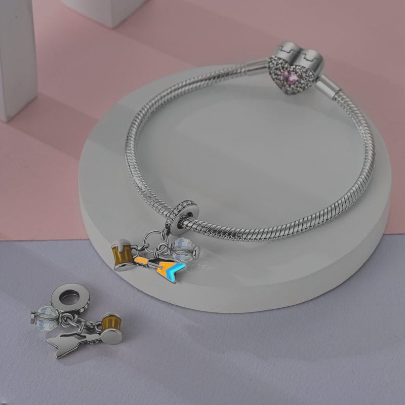 Liora Atelier Beer, Guitar & Sphere Music Party Dangle Charm