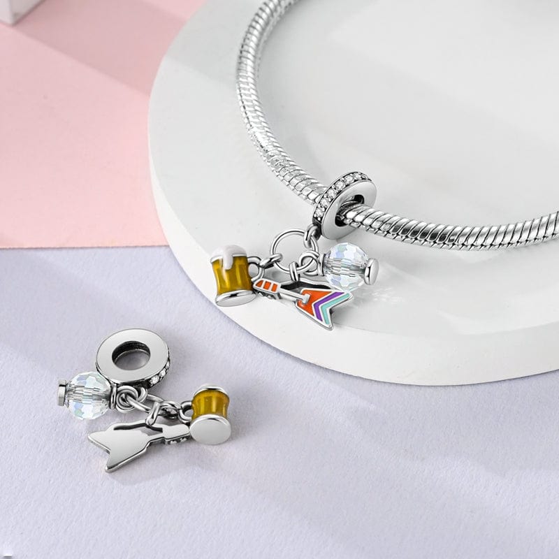 Liora Atelier Beer, Guitar & Sphere Music Party Dangle Charm