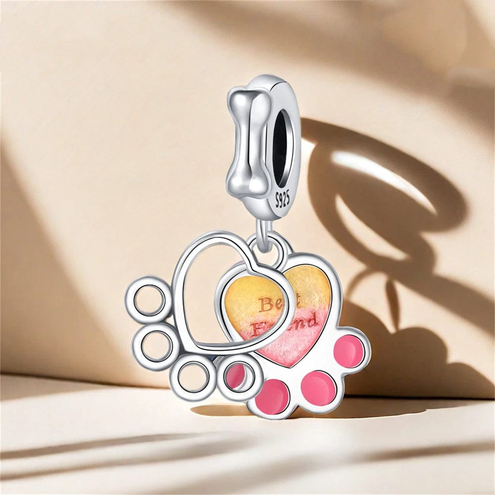 Liora Atelier Hearts & Paw Print Dangle Charm