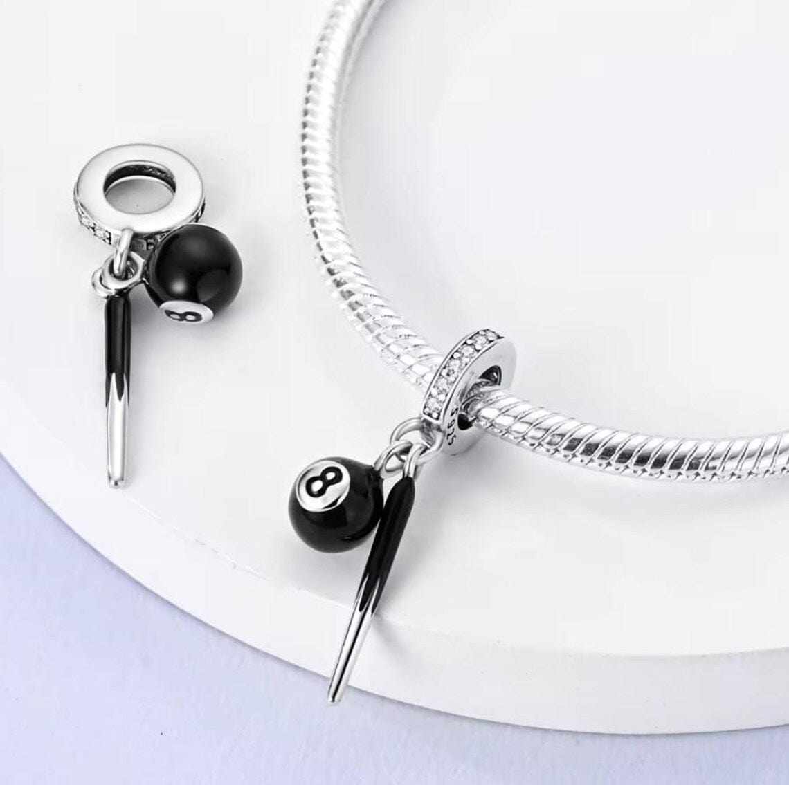 Liora Atelier Billiard Eight Ball Dangle Charm