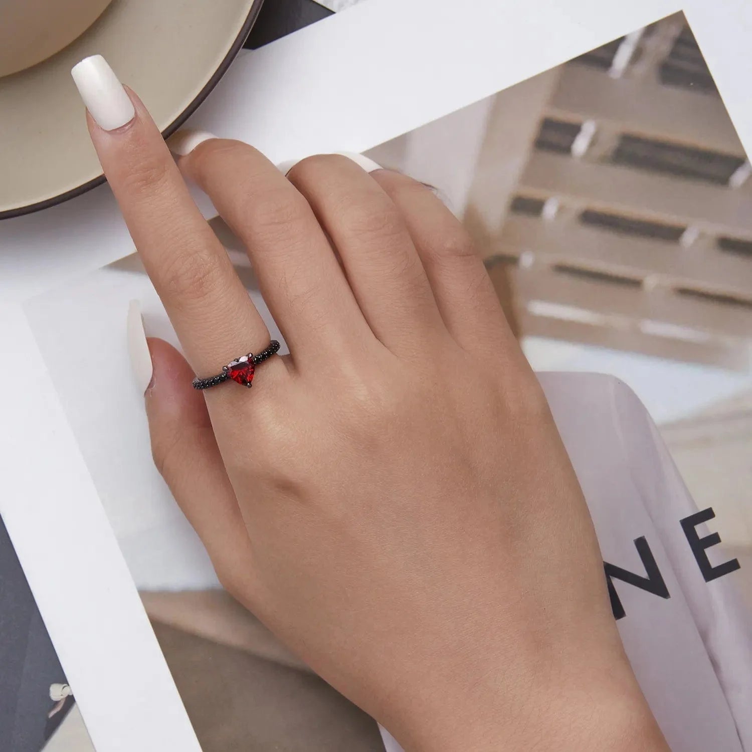 Liora Atelier Black Punk Heart Ring