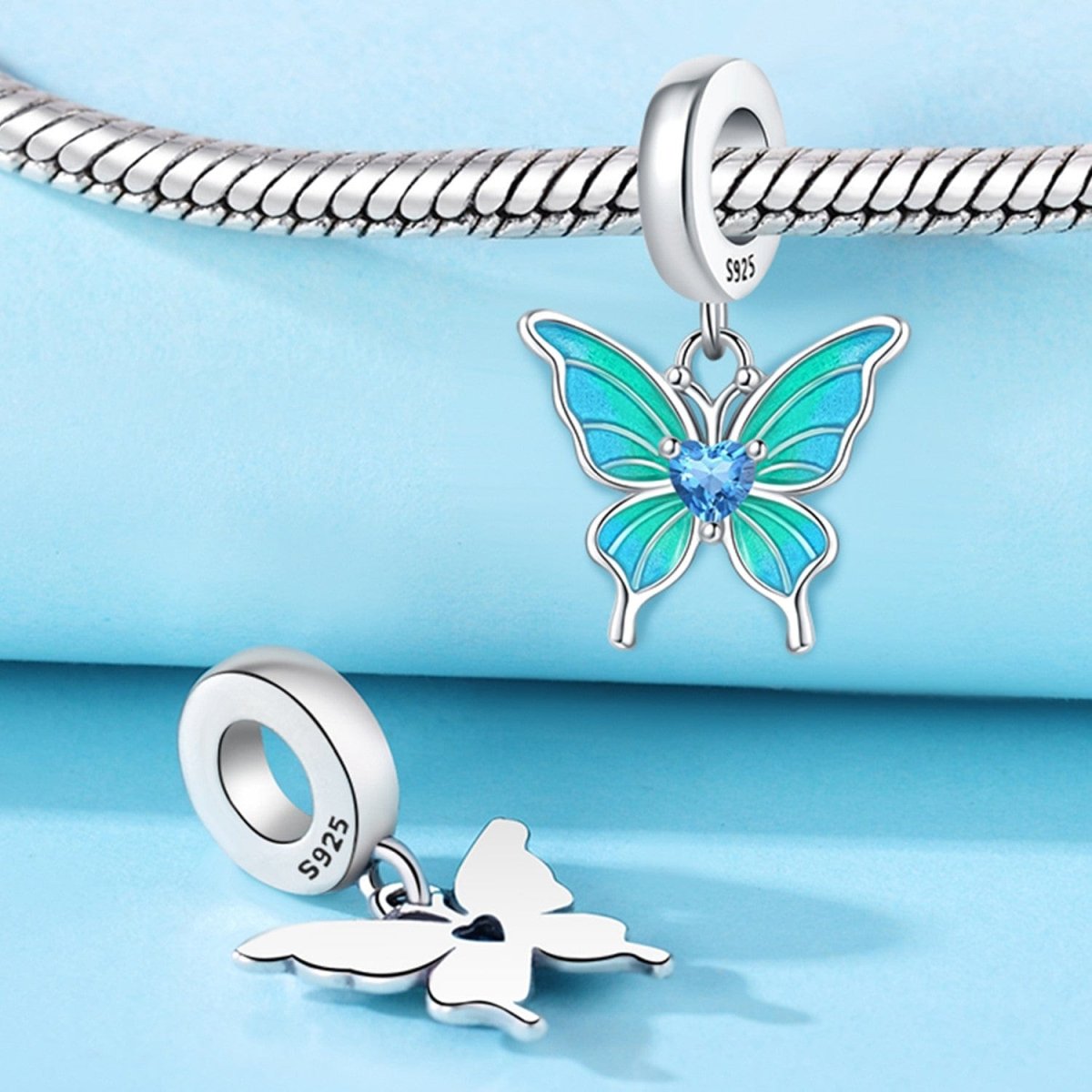 Liora Atelier Blue Butterfly Dangle Charm