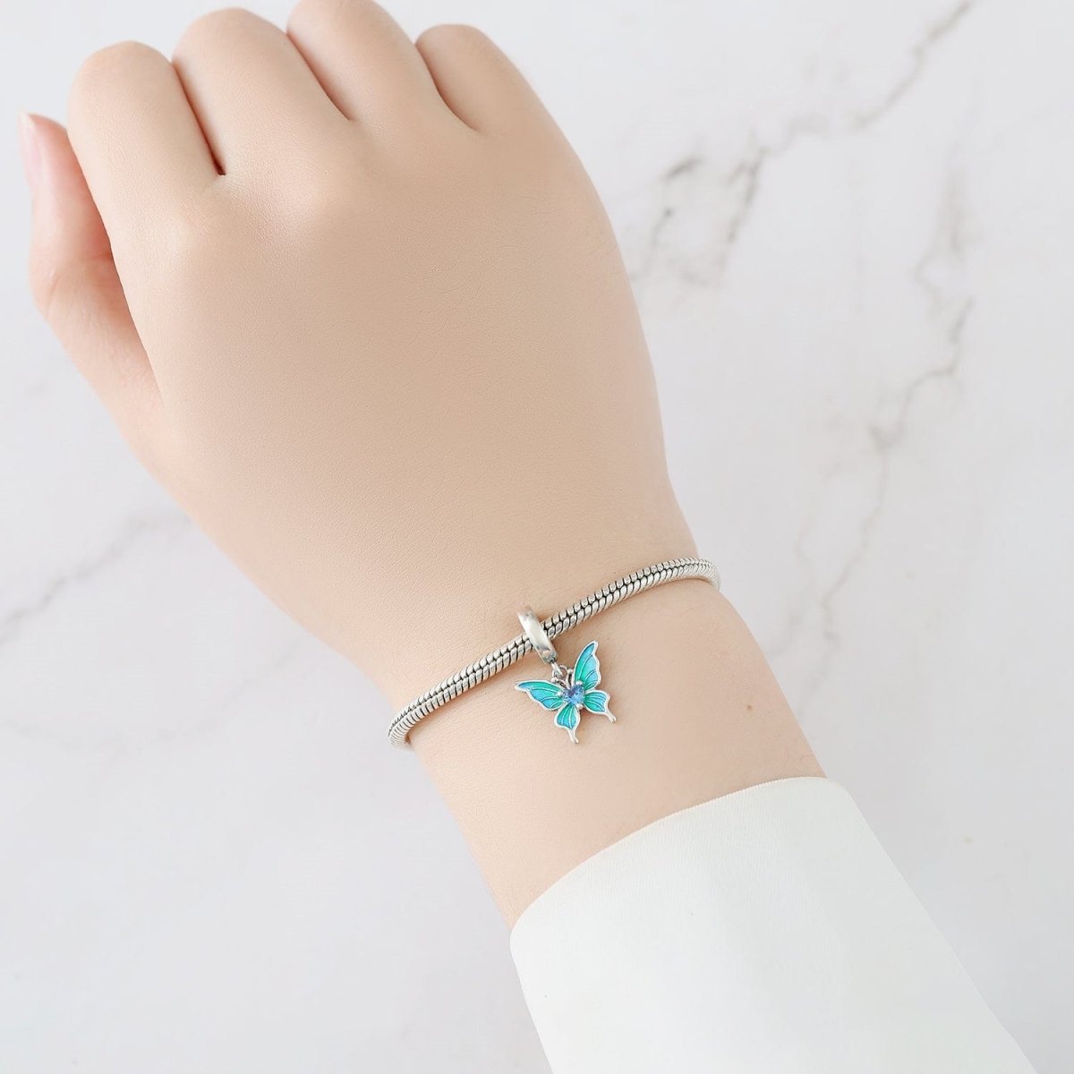 Liora Atelier Blue Butterfly Dangle Charm