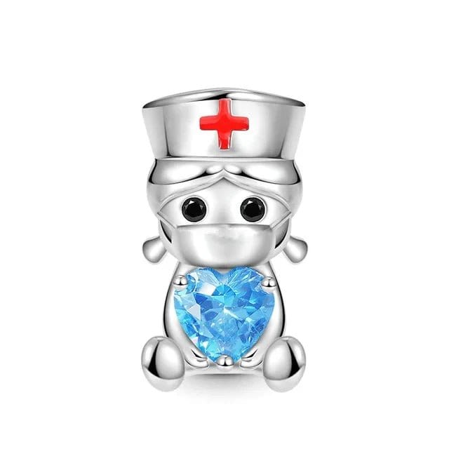 Liora Atelier Blue Heart Nurse Doctor Charm