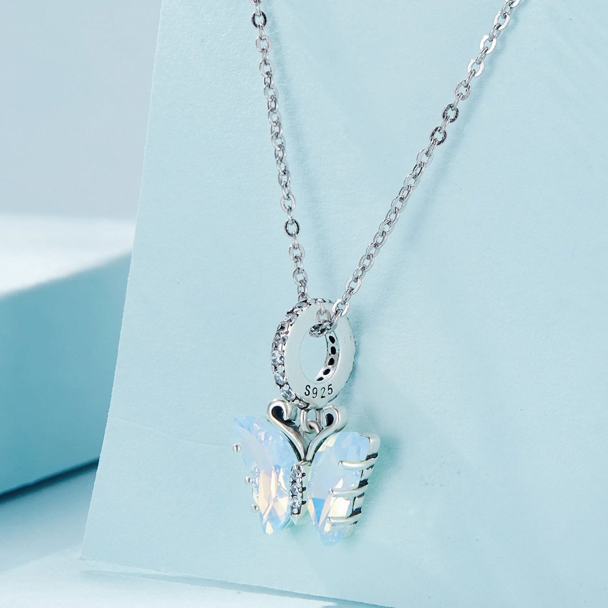 Liora Atelier Blue Murano Glass Butterfly Dangle Charm