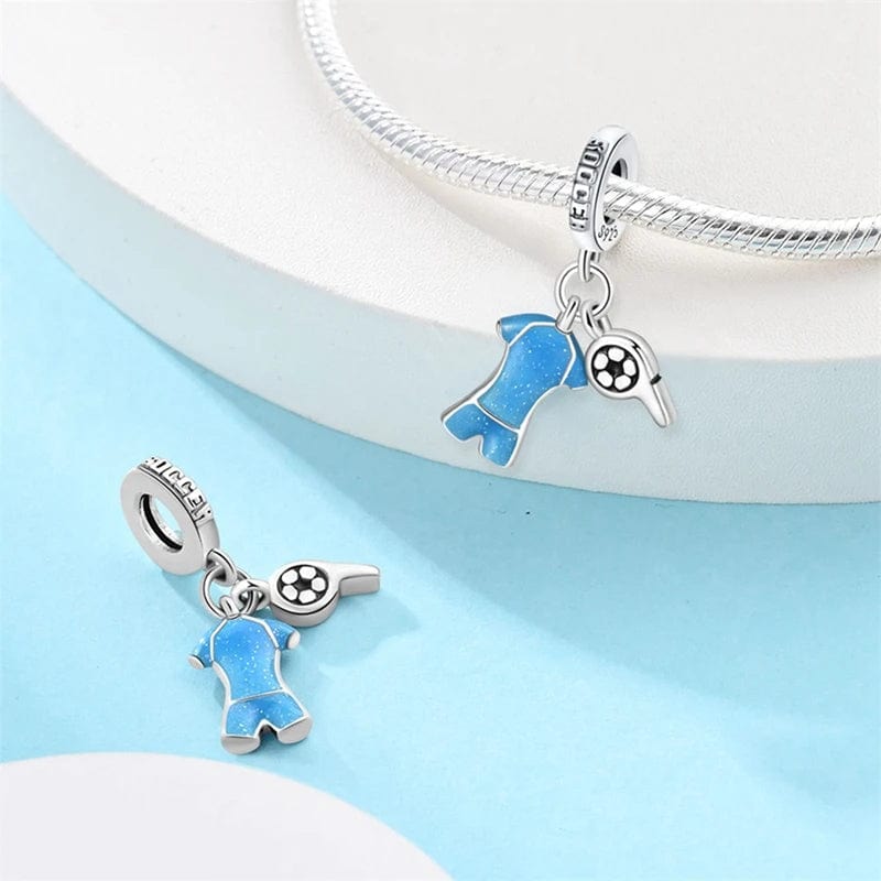 Liora Atelier Blue Soccer Jersey Dangle Charm