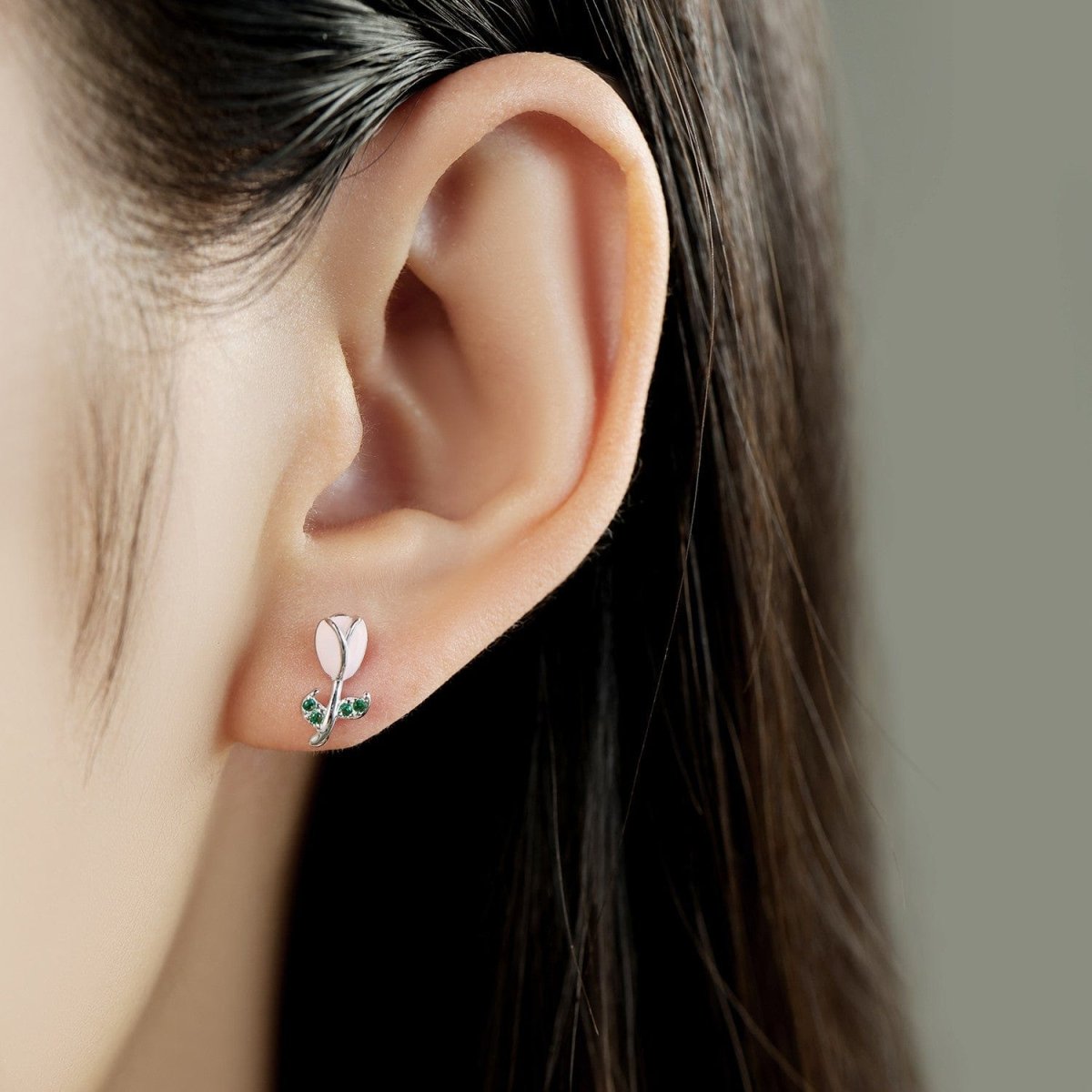 Liora Atelier Blushing Rosebud Sterling Studs