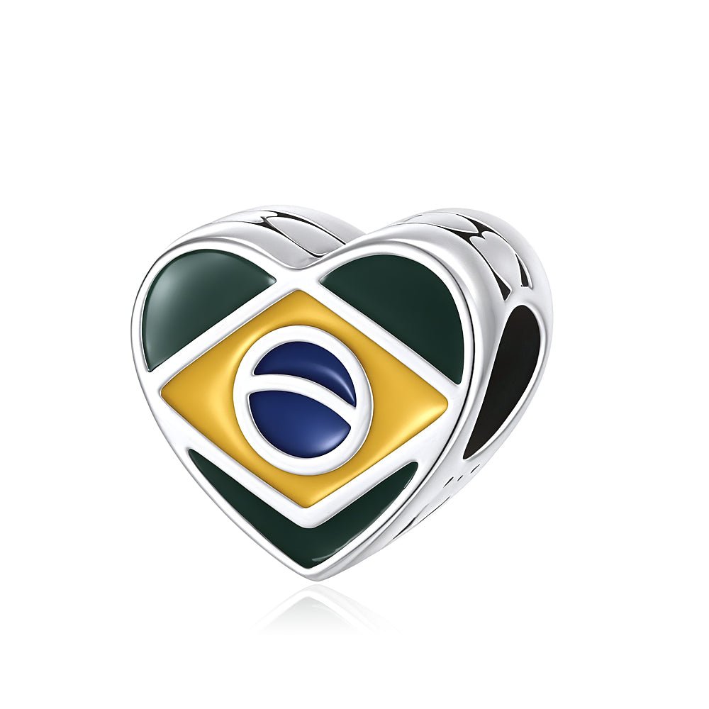 Liora Atelier Brazil Flag Heart Charm