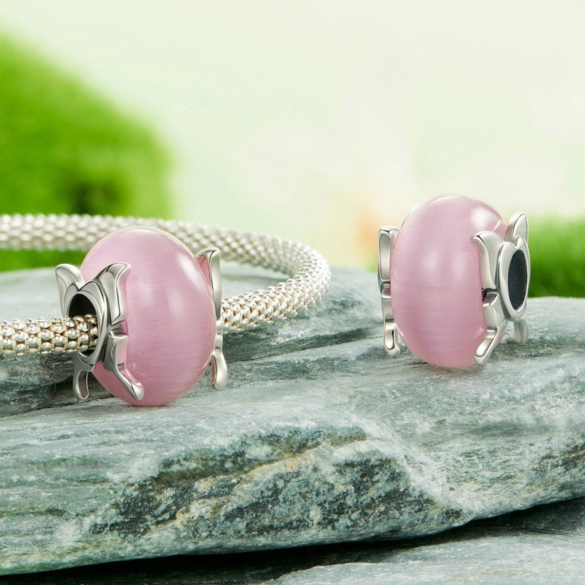 Liora Atelier Butterfly with Pink Murano Charm