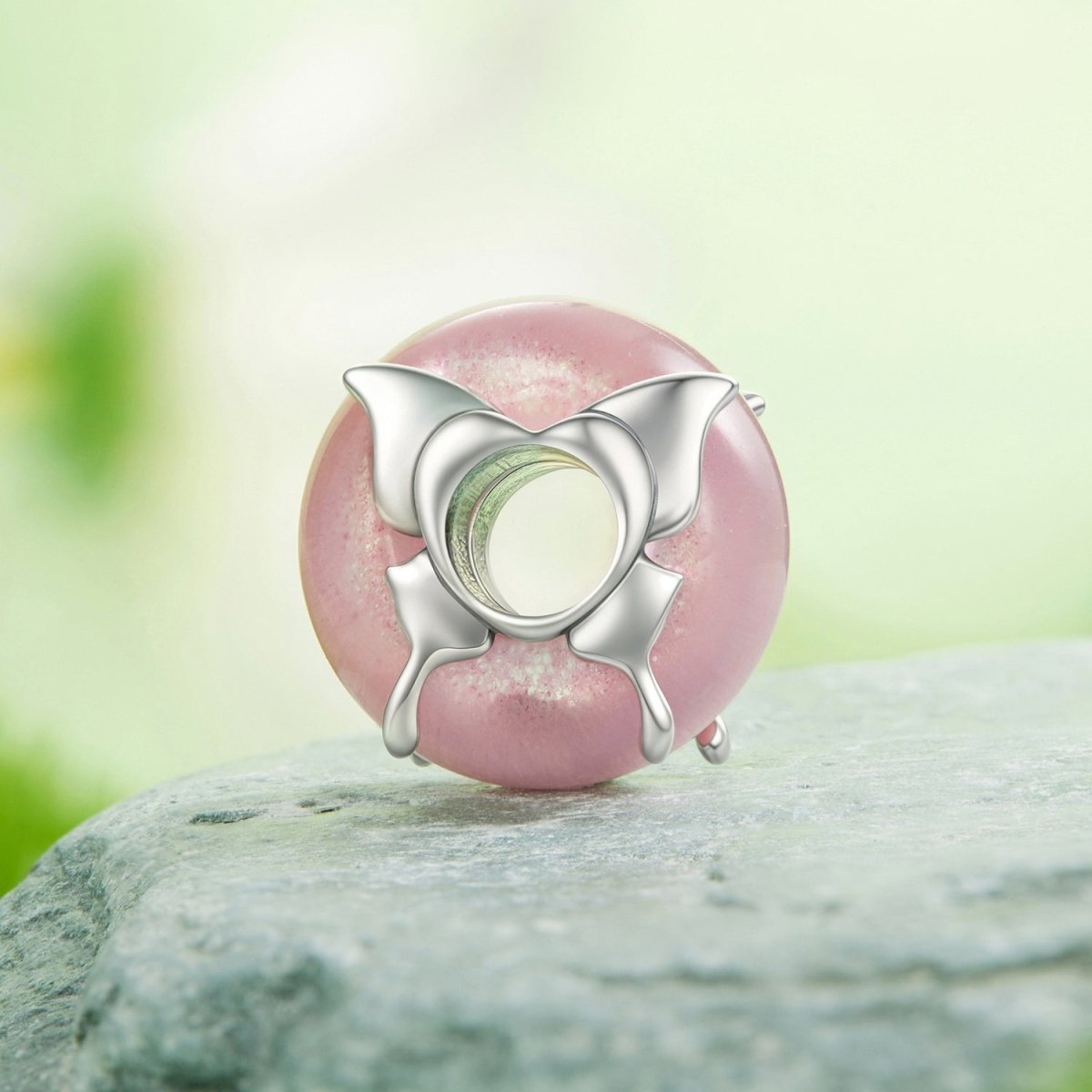 Liora Atelier Butterfly with Pink Murano Charm