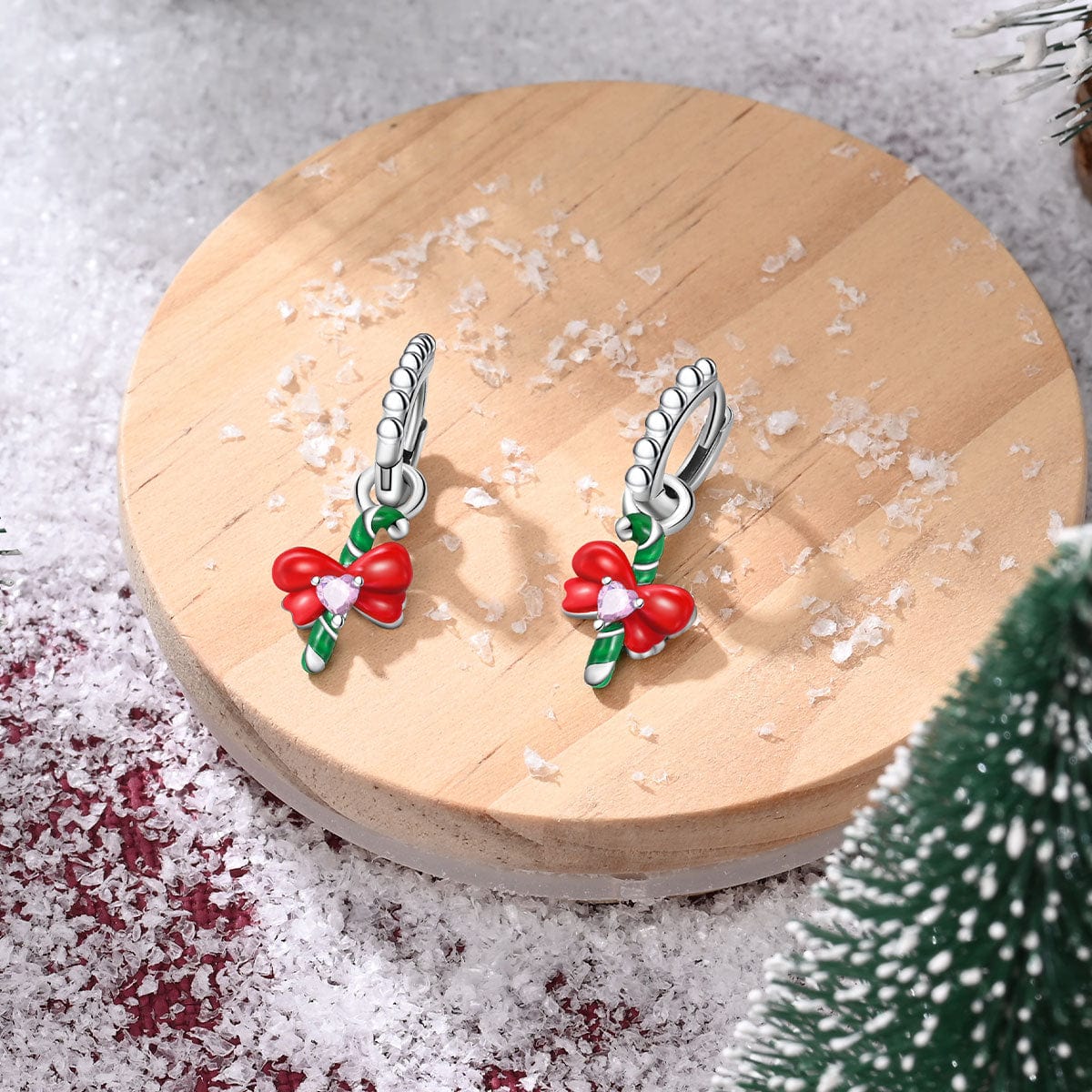 Liora AtelierCandy Cane & Bow Holiday Earrings