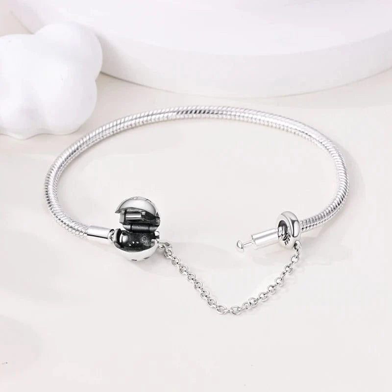Liora Atelier Celestial Moon and Star Charm Bracelet & Safety Chain
