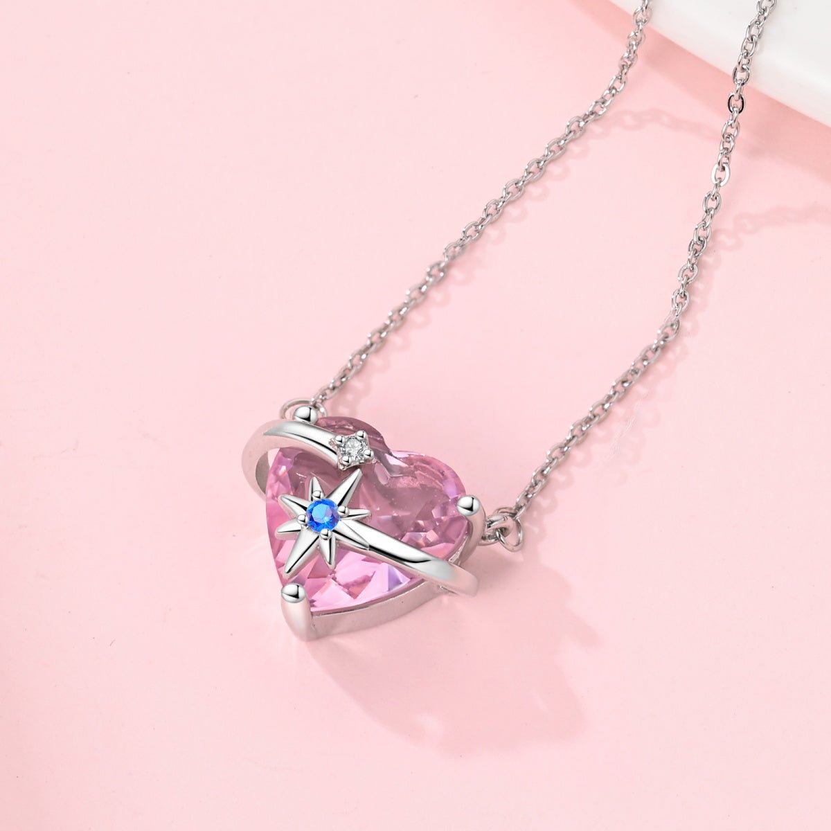 Liora Atelier Celestial Orbit Pink Heart Necklace