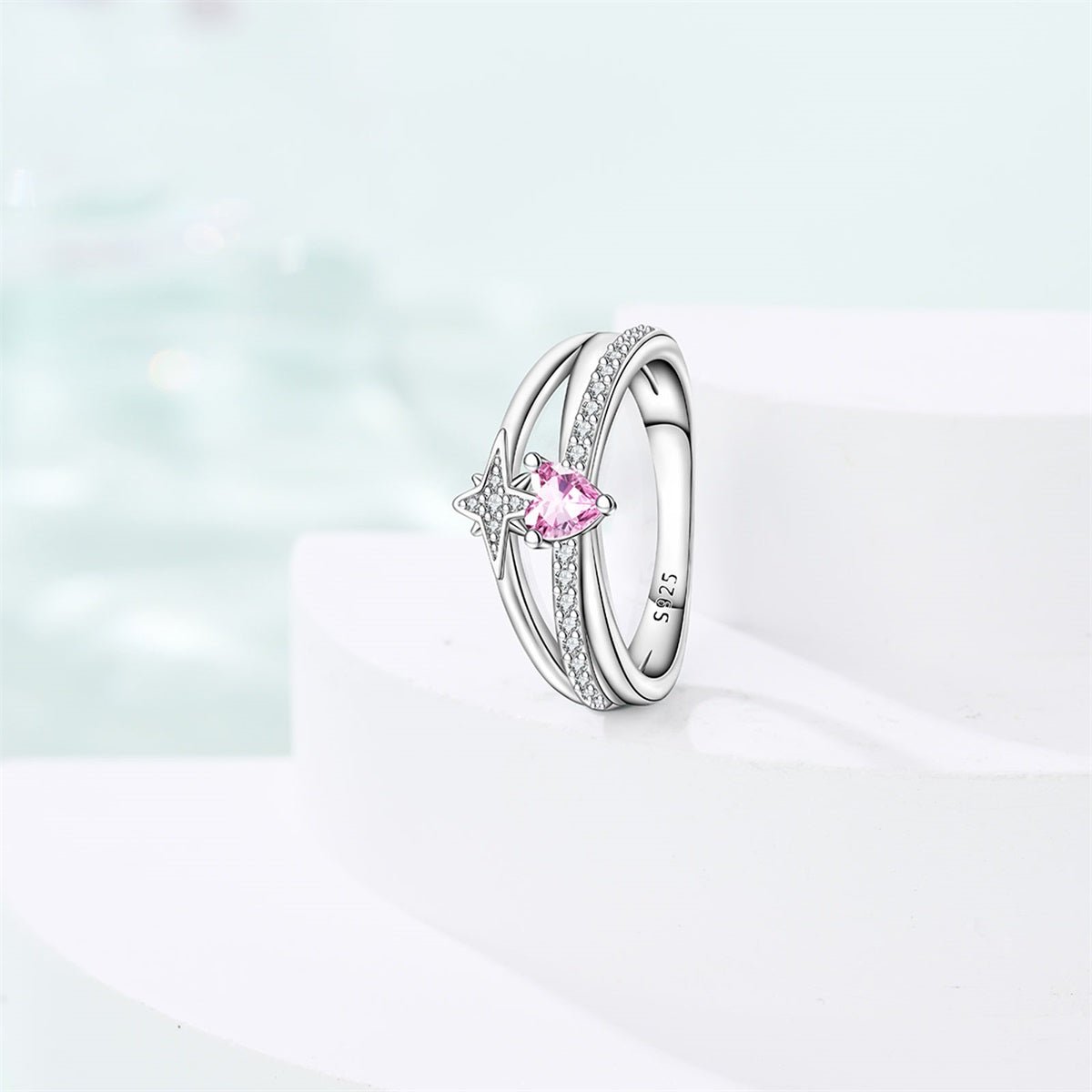 Liora Atelier Celestial Pink Heart Gemstone Ring