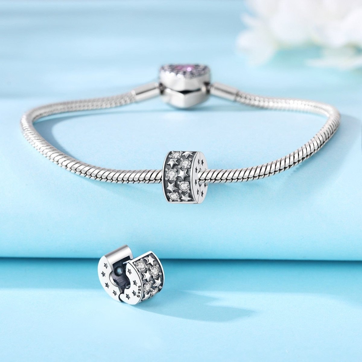 Liora Atelier Celestial Starburst Clip Charm with Sparkling Crystals