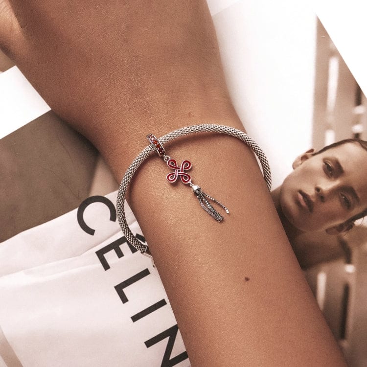 Liora Atelier Chinese Knot Red Dangle Charm