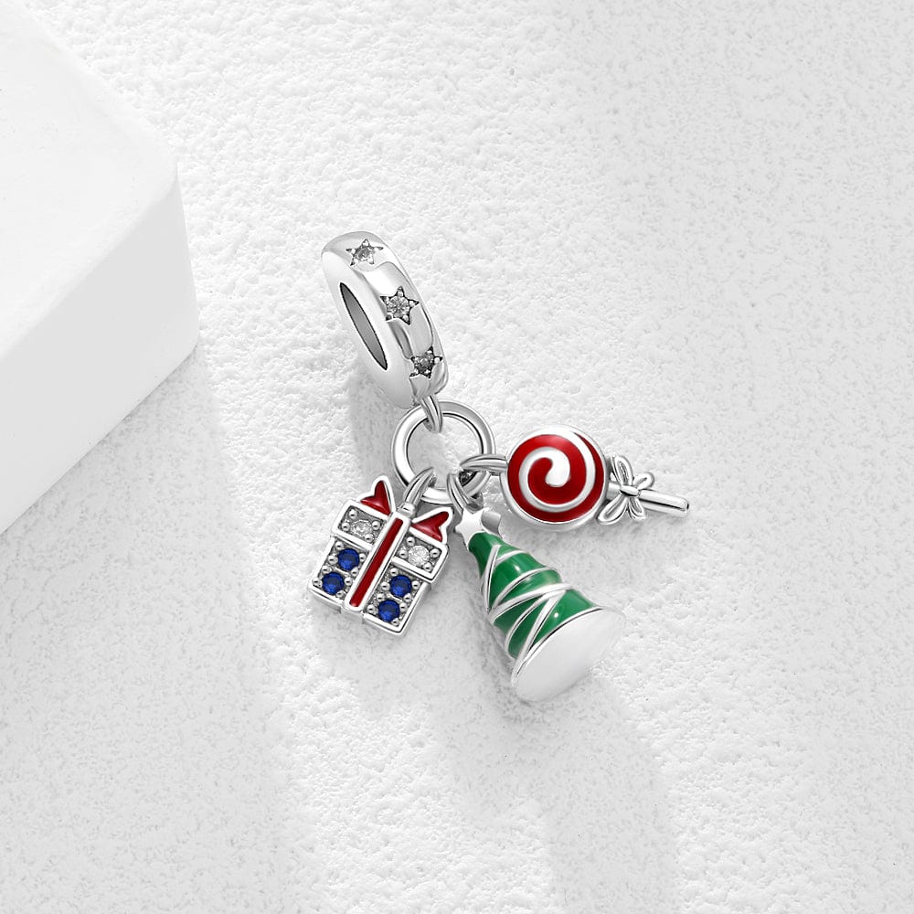 Liora Atelier Christmas Tree, Gift & Candy Swirl Charm