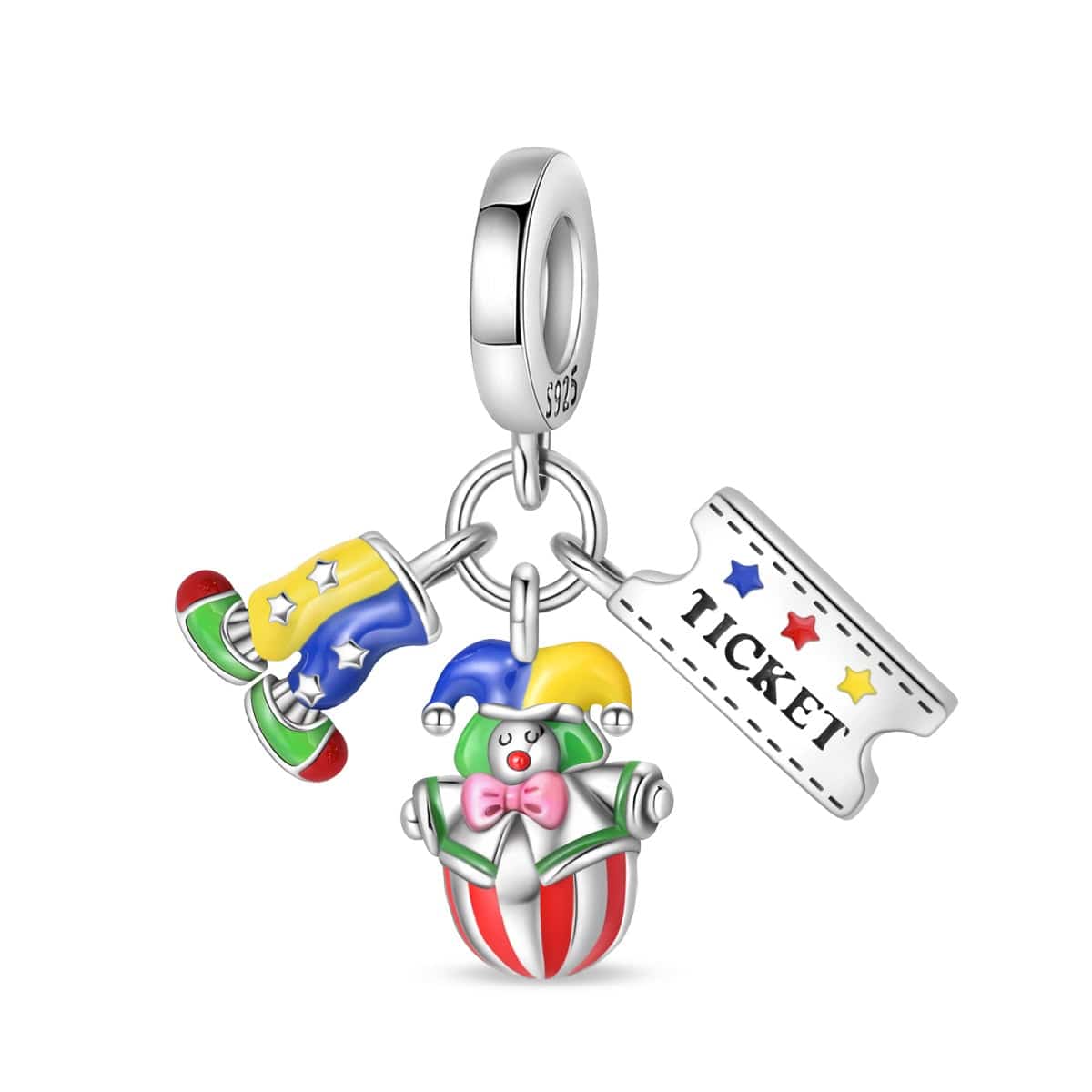 Liora Atelier Clown & Circus Ticket Dangle Charm
