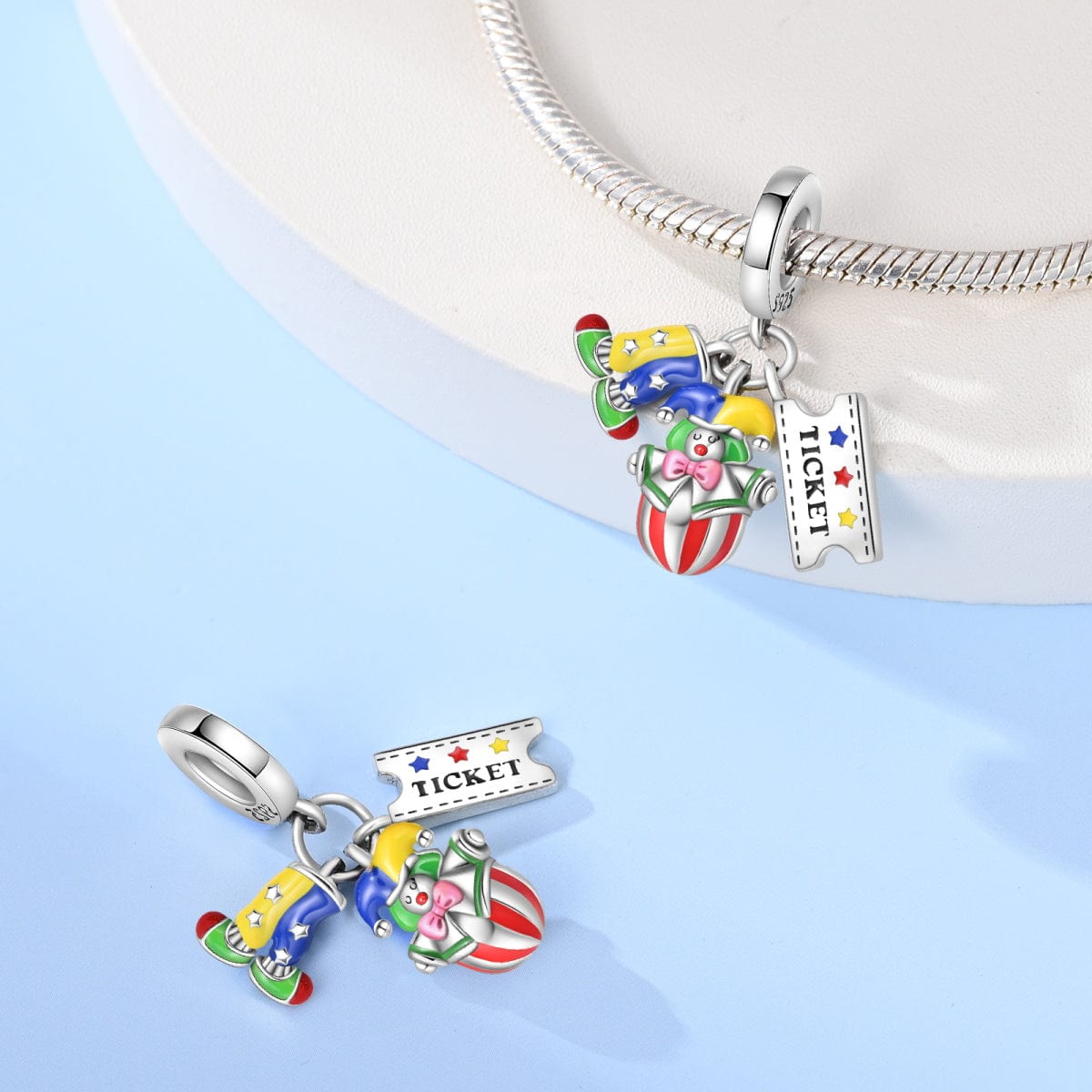 Liora Atelier Clown & Circus Ticket Dangle Charm