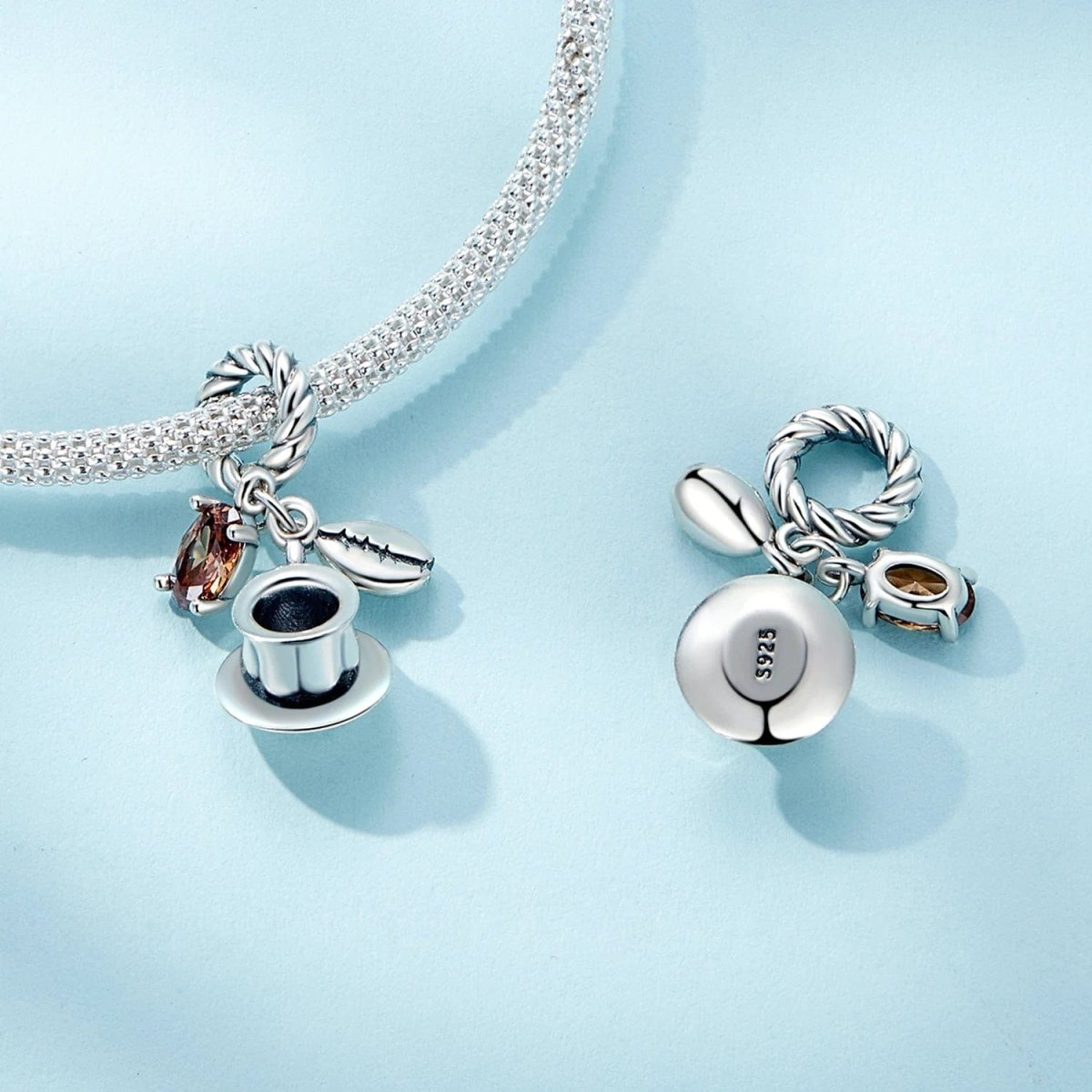 Liora Atelier Coffee Cup & Coffee Bean Dangle Charm