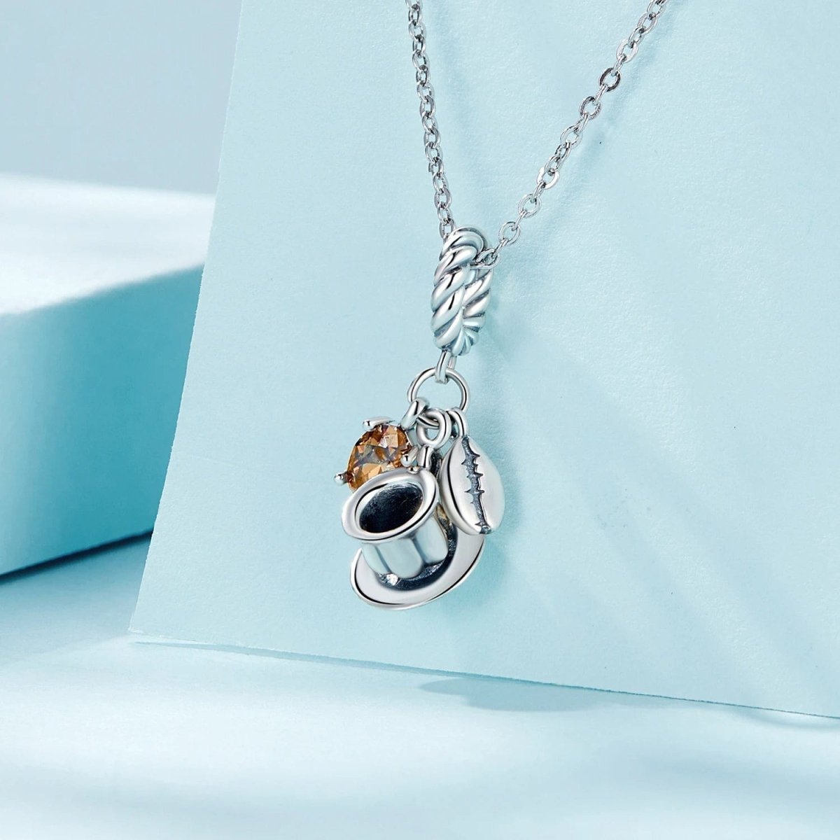 Liora Atelier Coffee Cup & Coffee Bean Dangle Charm