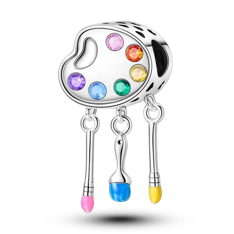Liora Atelier Colorful Artist Palette & Paintbrushes Charm