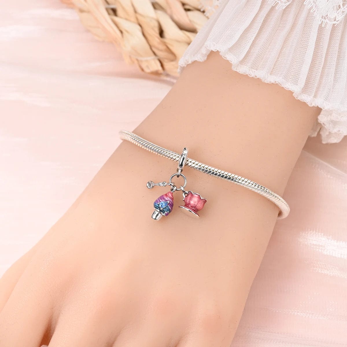 Liora Atelier Colorful Cupcake, Teacup, and Spoon Charm