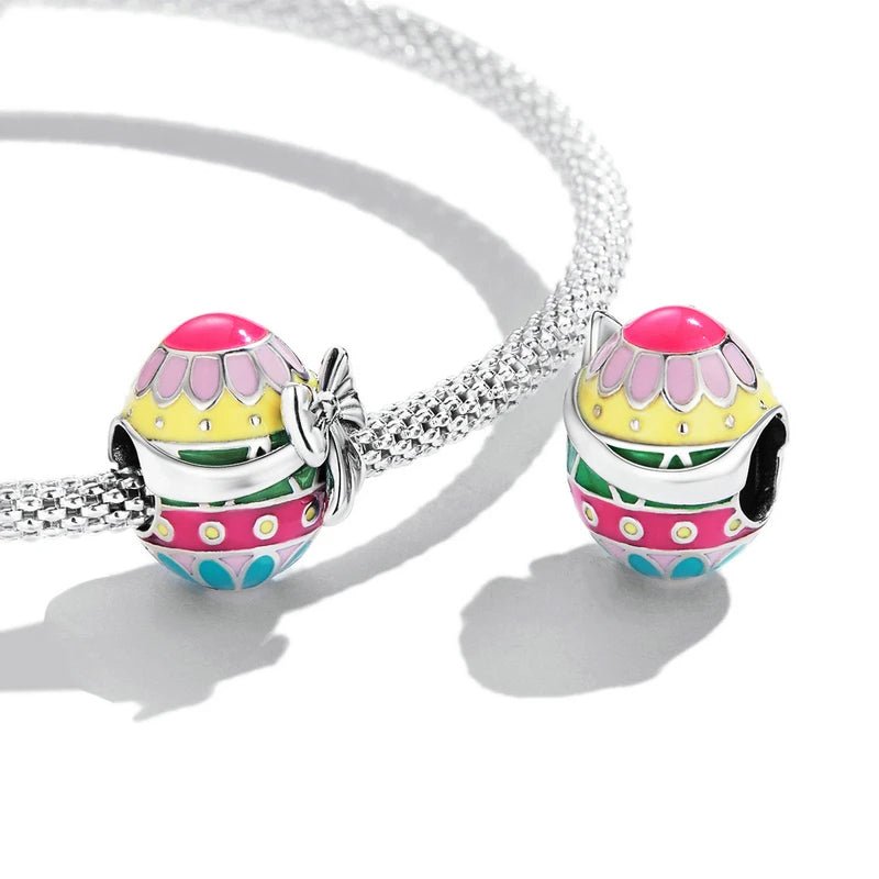 Liora Atelier Colorful Easter Egg with Bow Charm