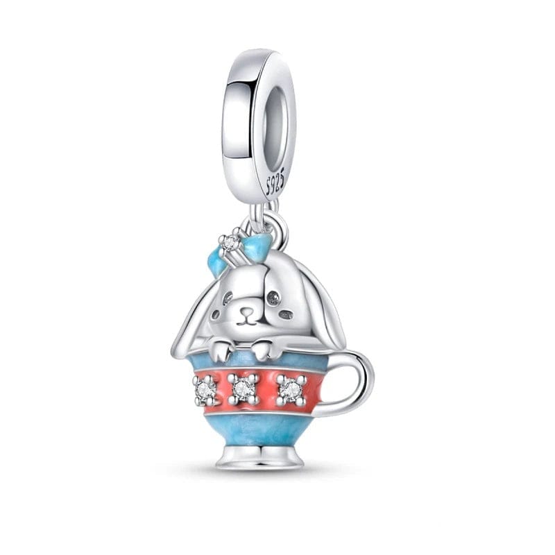 Liora Atelier Colorful Teacup Bunny Charm
